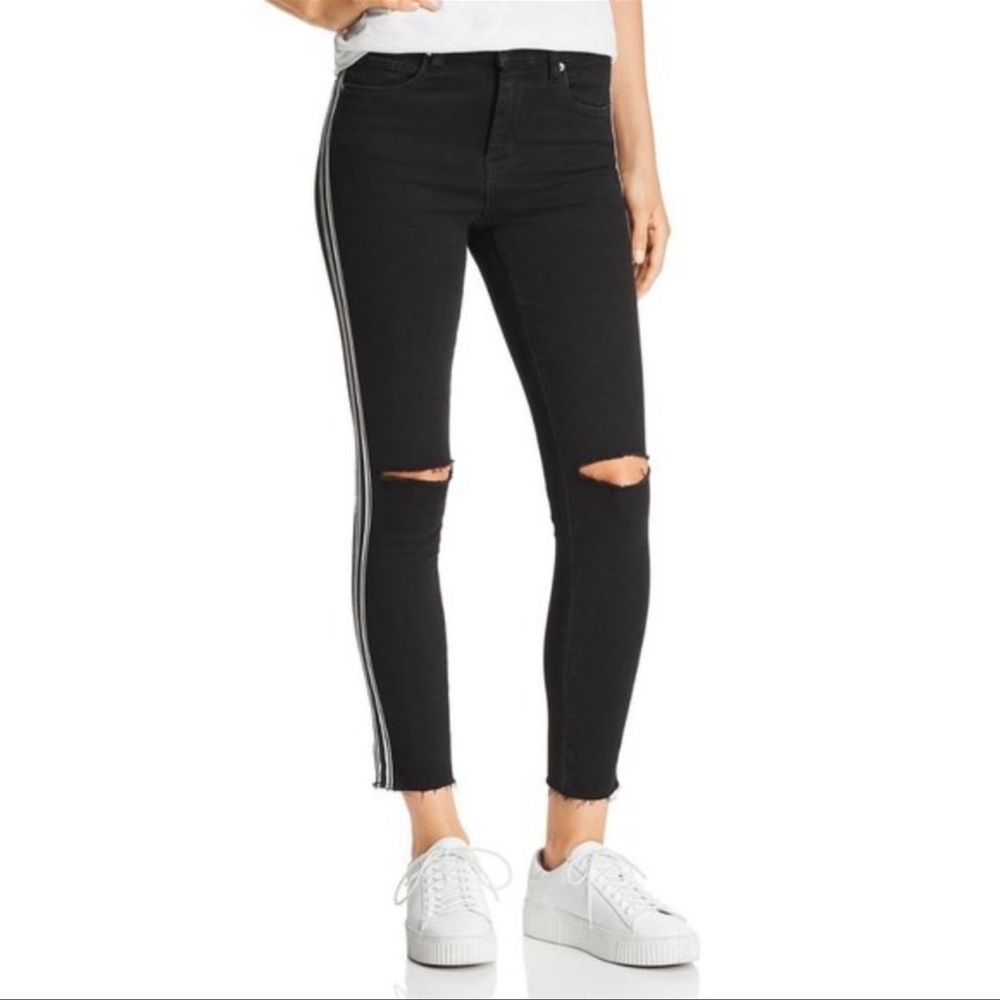 BLANKNYC black jeans with white stripe